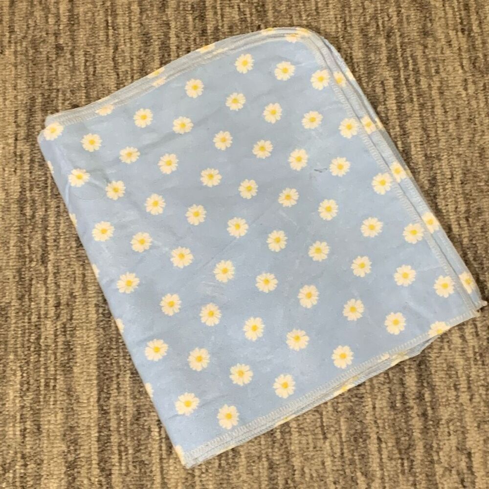 Lot of 4 Handmade Baby Boys Girls Burp Cloths Blue Sunflowers Cotton Gift‎ New